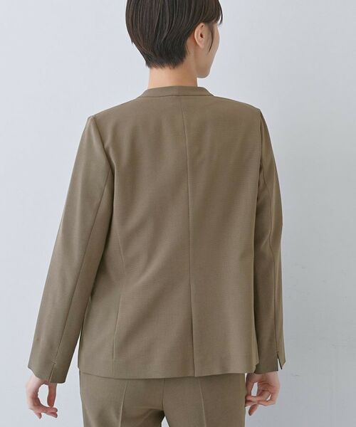 INDIVI / インディヴィ ノーカラージャケット | 【洗える／夏スーツ】ミニ千鳥柄ノーカラージャケット | 詳細15