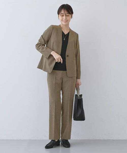 INDIVI / インディヴィ ノーカラージャケット | 【洗える／夏スーツ】ミニ千鳥柄ノーカラージャケット | 詳細16