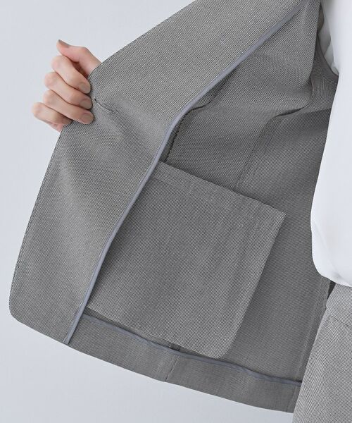 INDIVI / インディヴィ ノーカラージャケット | 【洗える／夏スーツ】ミニ千鳥柄ノーカラージャケット | 詳細27