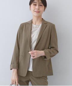 INDIVI / インディヴィ テーラードジャケット | 【洗える／夏スーツ】ミニ千鳥柄テーラードカラージャケット