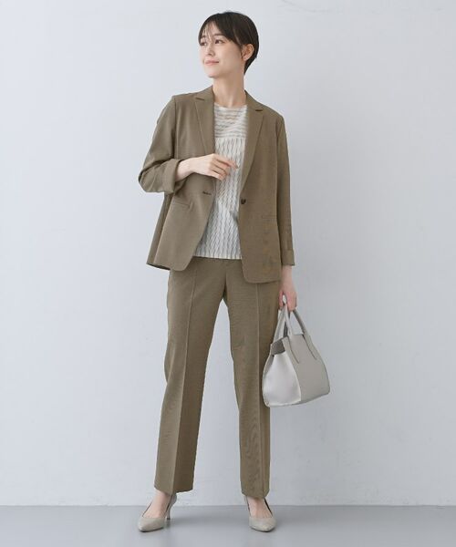 INDIVI / インディヴィ テーラードジャケット | 【洗える/夏スーツ】ミニ千鳥柄テーラードカラージャケット | 詳細12