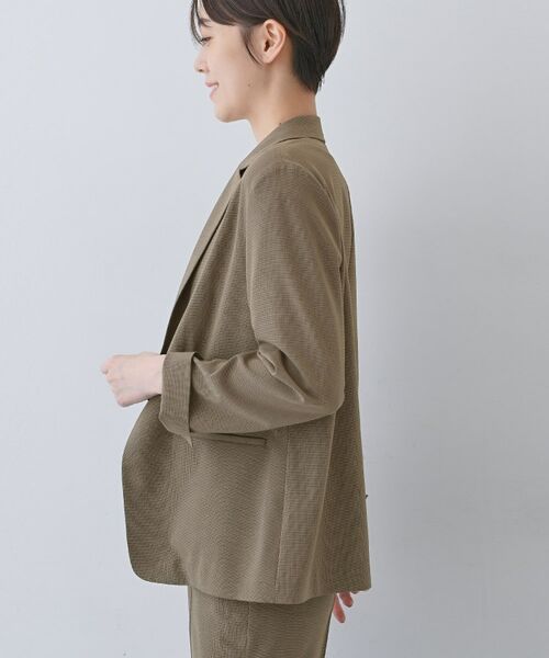 INDIVI / インディヴィ テーラードジャケット | 【洗える/夏スーツ】ミニ千鳥柄テーラードカラージャケット | 詳細14