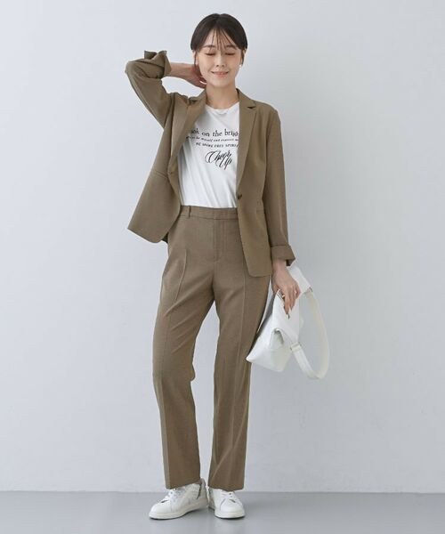 INDIVI / インディヴィ テーラードジャケット | 【洗える/夏スーツ】ミニ千鳥柄テーラードカラージャケット | 詳細16