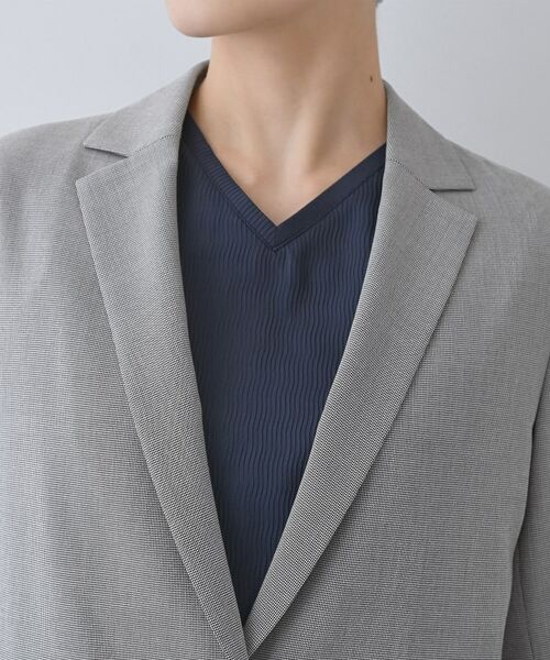 INDIVI / インディヴィ テーラードジャケット | 【洗える/夏スーツ】ミニ千鳥柄テーラードカラージャケット | 詳細21