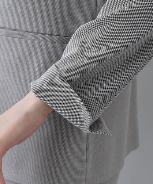 INDIVI / インディヴィ テーラードジャケット | 【洗える/夏スーツ】ミニ千鳥柄テーラードカラージャケット | 詳細23