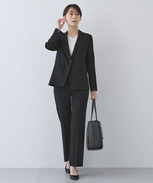 INDIVI / インディヴィ テーラードジャケット | 【洗える/夏スーツ】ミニ千鳥柄テーラードカラージャケット | 詳細4