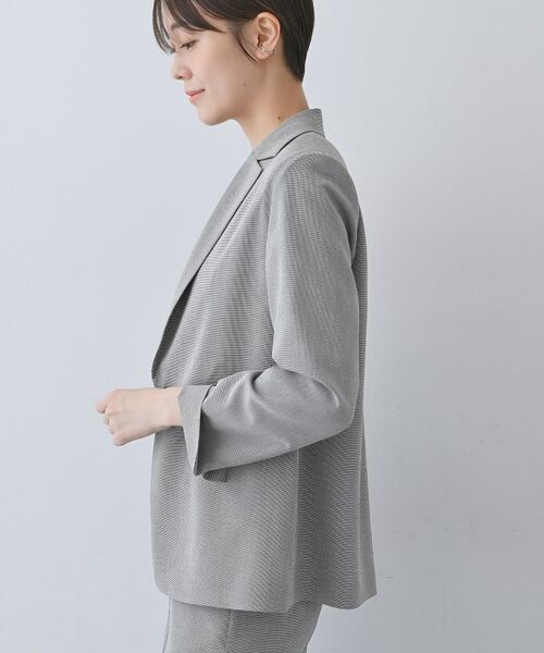 INDIVI / インディヴィ テーラードジャケット | 【洗える/夏スーツ】ミニ千鳥柄テーラードカラージャケット | 詳細6