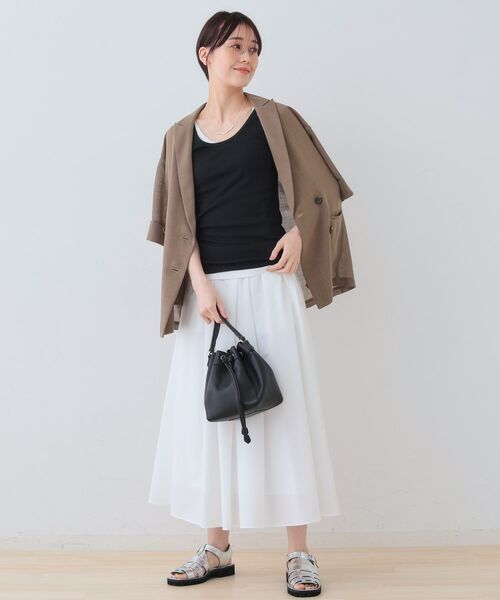 INDIVI / インディヴィ ロング・マキシ丈スカート | 【通気性◎撥水／UVケア／SETUP可能】アクティブスカート | 詳細4