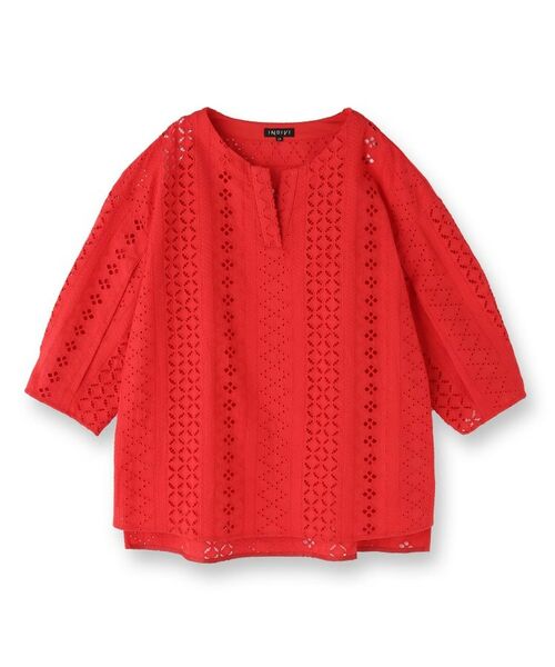 INDIVI / インディヴィ シャツ・ブラウス | 【刺繍／レース】スラッシュネックブラウス | 詳細1