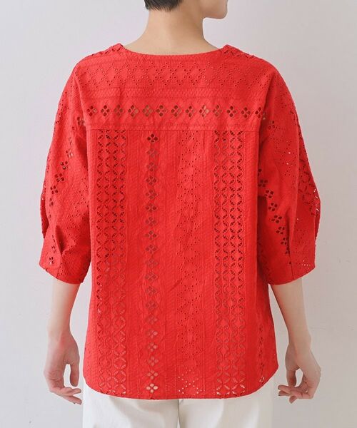 INDIVI / インディヴィ シャツ・ブラウス | 【刺繍／レース】スラッシュネックブラウス | 詳細16