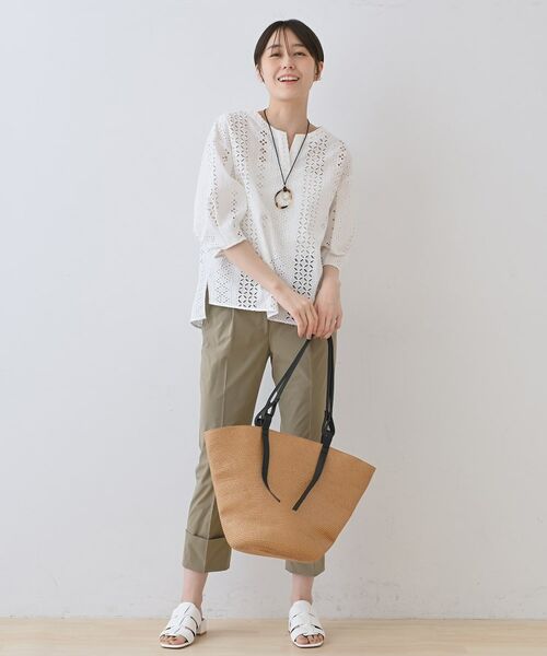 INDIVI / インディヴィ シャツ・ブラウス | 【刺繍／レース】スラッシュネックブラウス | 詳細4