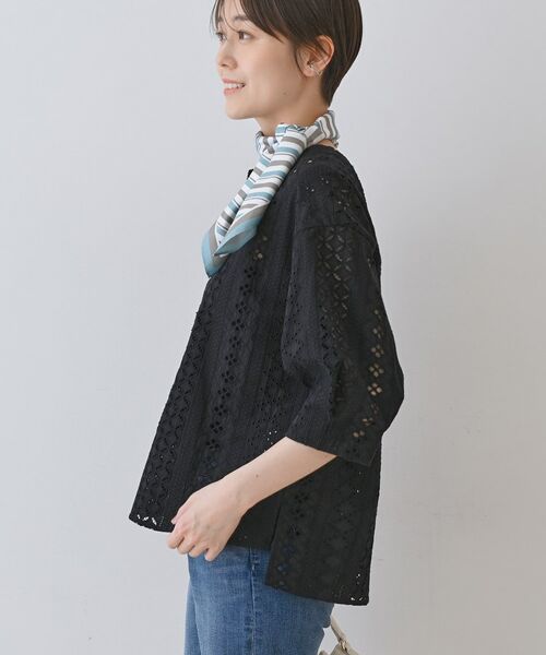 INDIVI / インディヴィ シャツ・ブラウス | 【刺繍／レース】スラッシュネックブラウス | 詳細6