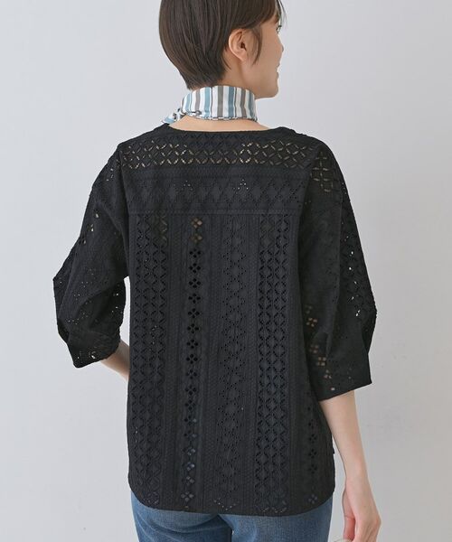 INDIVI / インディヴィ シャツ・ブラウス | 【刺繍／レース】スラッシュネックブラウス | 詳細7