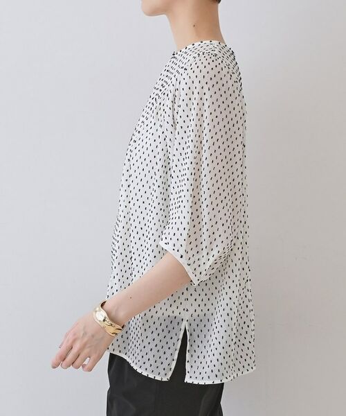 INDIVI / インディヴィ シャツ・ブラウス | 【洗える/ドット柄/凹凸素材】袖コンシャスドルマンブラウス | 詳細29