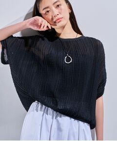 セール】 【洗える】チュールレイヤードニット ブルゾン