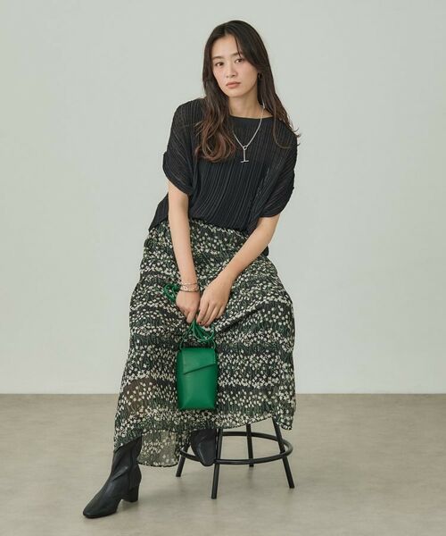 INDIVI / インディヴィ シャツ・ブラウス | 【洗える／ドット柄／凹凸素材】プリーツデザインブラウス | 詳細10