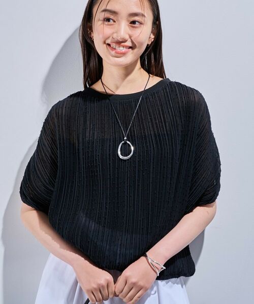 INDIVI / インディヴィ シャツ・ブラウス | 【洗える／ドット柄／凹凸素材】プリーツデザインブラウス | 詳細11