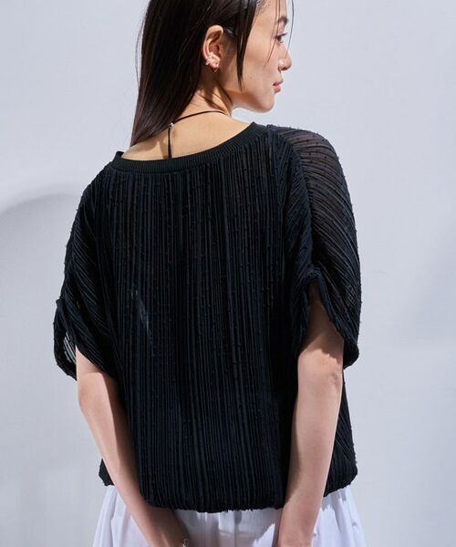 INDIVI / インディヴィ シャツ・ブラウス | 【洗える／ドット柄／凹凸素材】プリーツデザインブラウス | 詳細12