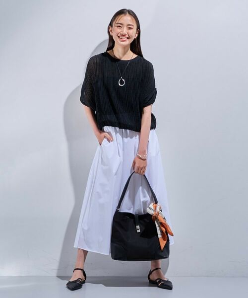 INDIVI / インディヴィ シャツ・ブラウス | 【洗える／ドット柄／凹凸素材】プリーツデザインブラウス | 詳細13