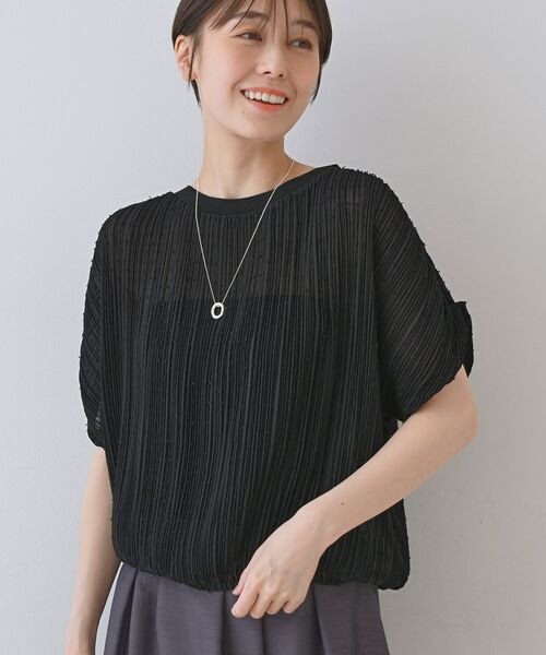 INDIVI / インディヴィ シャツ・ブラウス | 【洗える／ドット柄／凹凸素材】プリーツデザインブラウス | 詳細14