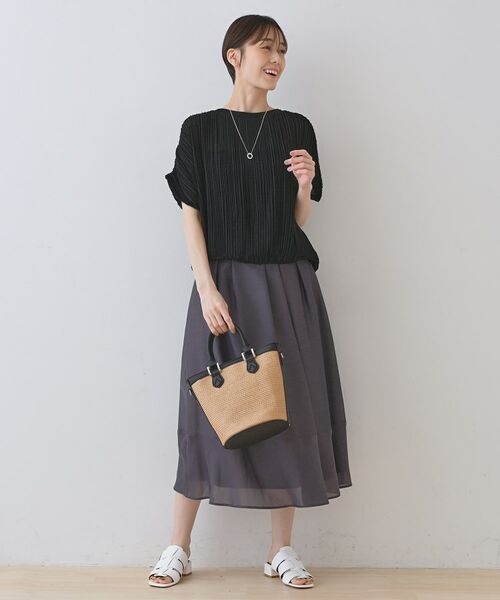 INDIVI / インディヴィ シャツ・ブラウス | 【洗える／ドット柄／凹凸素材】プリーツデザインブラウス | 詳細16