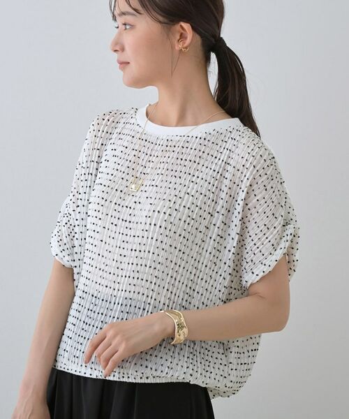 INDIVI / インディヴィ シャツ・ブラウス | 【洗える／ドット柄／凹凸素材】プリーツデザインブラウス | 詳細26