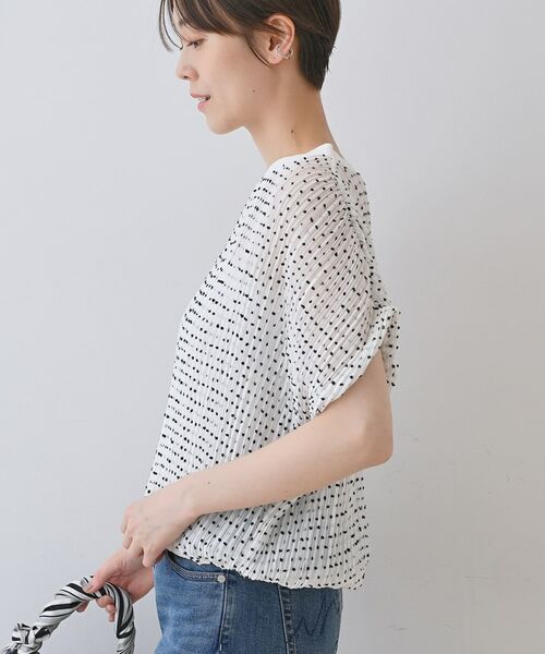 INDIVI / インディヴィ シャツ・ブラウス | 【洗える／ドット柄／凹凸素材】プリーツデザインブラウス | 詳細30