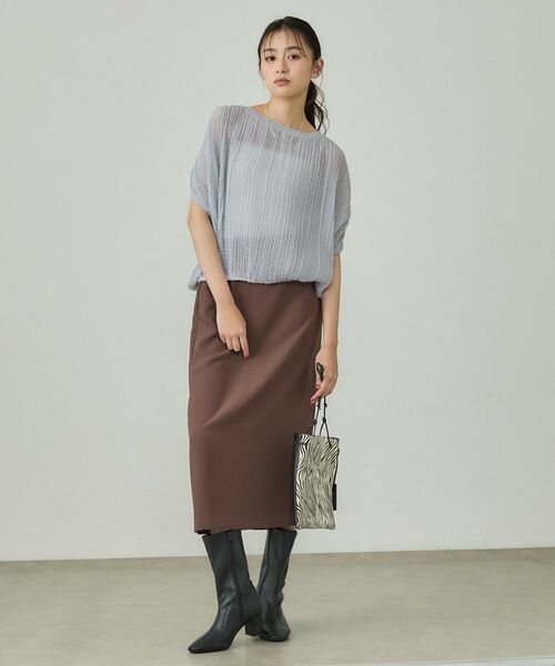 INDIVI / インディヴィ シャツ・ブラウス | 【洗える／ドット柄／凹凸素材】プリーツデザインブラウス | 詳細4