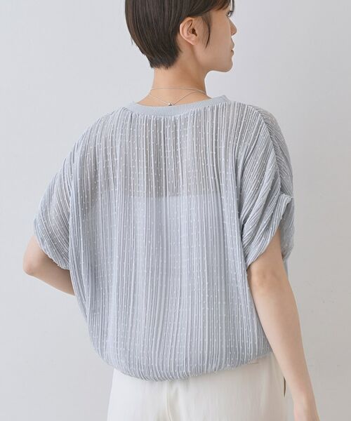 INDIVI / インディヴィ シャツ・ブラウス | 【洗える／ドット柄／凹凸素材】プリーツデザインブラウス | 詳細6