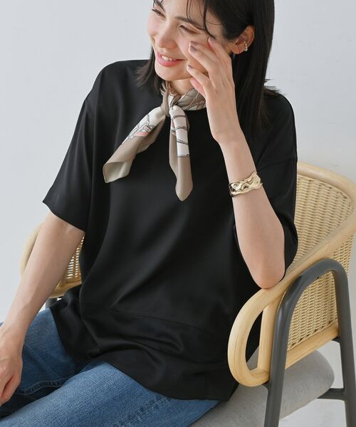 INDIVI / インディヴィ カットソー | 【洗える】裾シアー半袖トップス | 詳細10