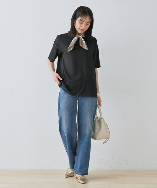 INDIVI / インディヴィ カットソー | 【洗える】裾シアー半袖トップス | 詳細12