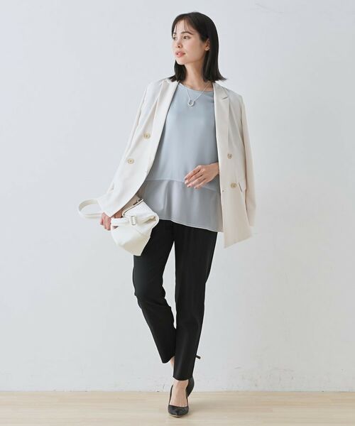 INDIVI / インディヴィ カットソー | 【洗える】裾シアー半袖トップス | 詳細16