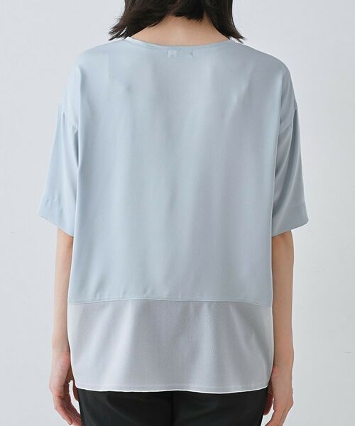 INDIVI / インディヴィ カットソー | 【洗える】裾シアー半袖トップス | 詳細20