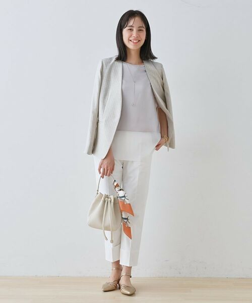 INDIVI / インディヴィ カットソー | 【洗える】裾シアー半袖トップス | 詳細8