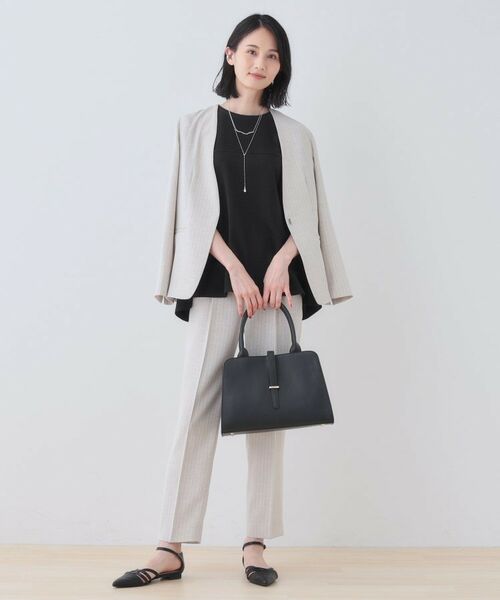 INDIVI / インディヴィ カットソー | 【洗える／体型カバー】凹凸素材フレアデザイントップス | 詳細11