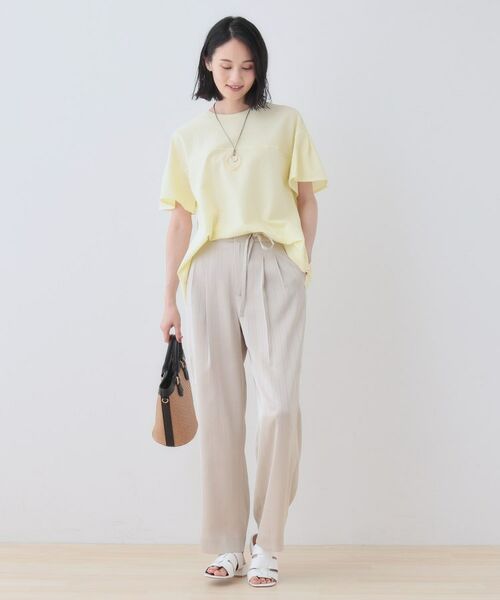 INDIVI / インディヴィ カットソー | 【洗える／体型カバー】凹凸素材フレアデザイントップス | 詳細15