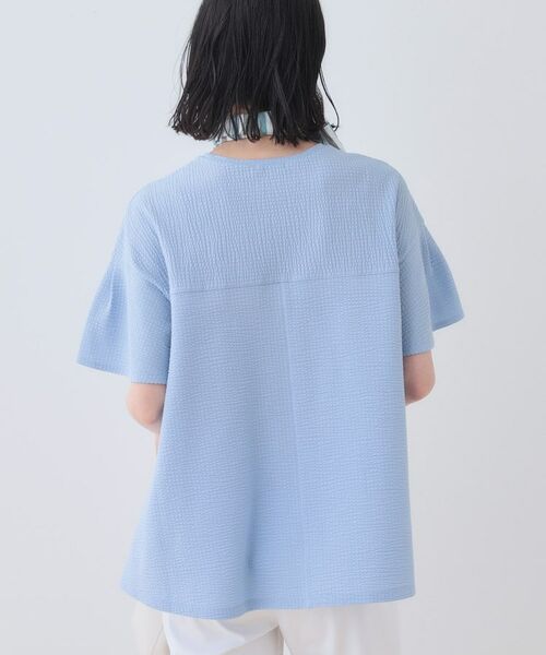 INDIVI / インディヴィ カットソー | 【洗える／体型カバー】凹凸素材フレアデザイントップス | 詳細26