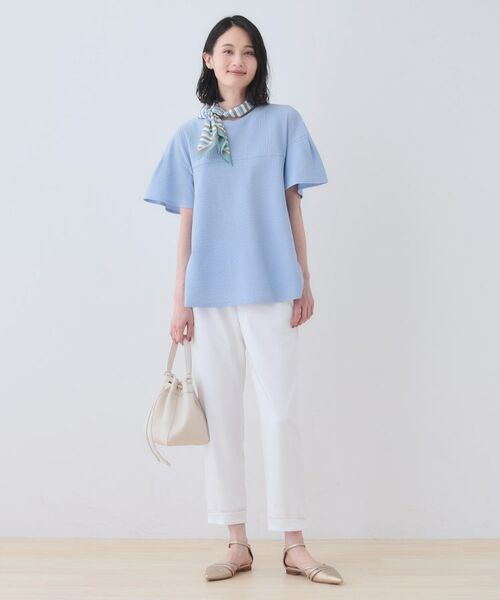 INDIVI / インディヴィ カットソー | 【洗える／体型カバー】凹凸素材フレアデザイントップス | 詳細27