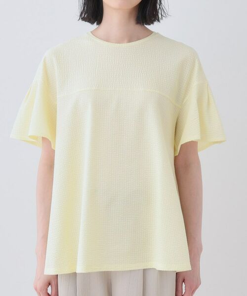 INDIVI / インディヴィ カットソー | 【洗える／体型カバー】凹凸素材フレアデザイントップス | 詳細29