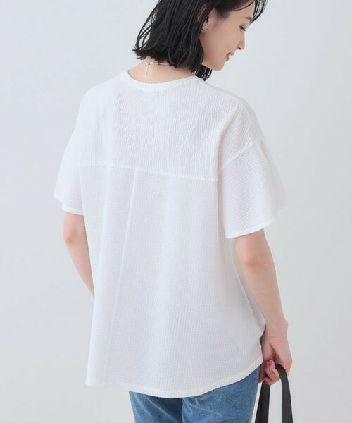 INDIVI / インディヴィ カットソー | 【洗える／体型カバー】凹凸素材フレアデザイントップス | 詳細6