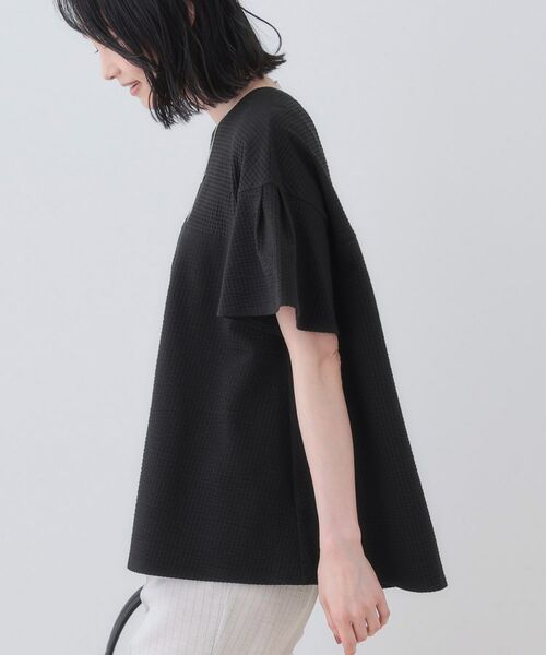 INDIVI / インディヴィ カットソー | 【洗える／体型カバー】凹凸素材フレアデザイントップス | 詳細9