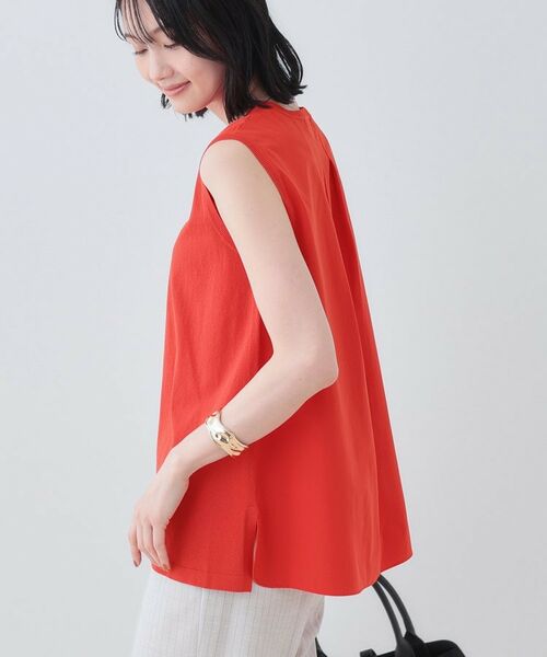 INDIVI / インディヴィ ニット・セーター | 【洗える】切り替えノースリーブニット | 詳細10