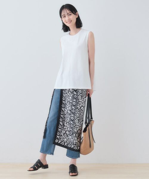 INDIVI / インディヴィ ニット・セーター | 【洗える】切り替えノースリーブニット | 詳細4