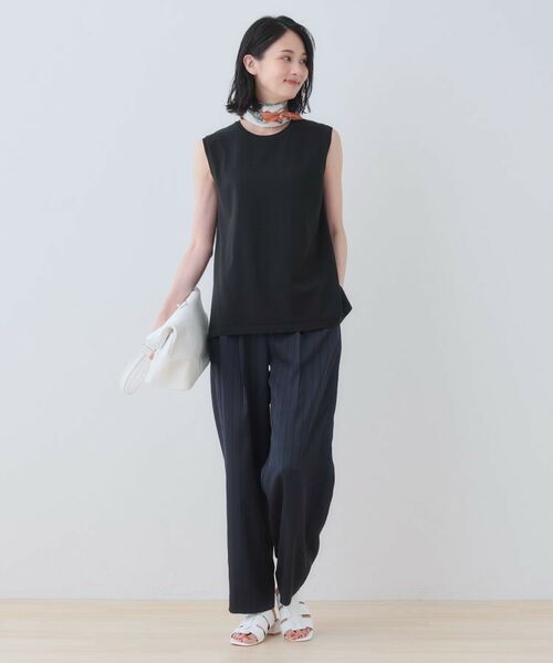 INDIVI / インディヴィ ニット・セーター | 【洗える】切り替えノースリーブニット | 詳細8