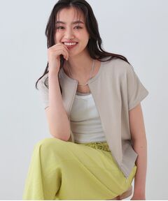 INDIVI / インディヴィ ニット・セーター | 【洗える】ブルゾン風ジップニットベスト