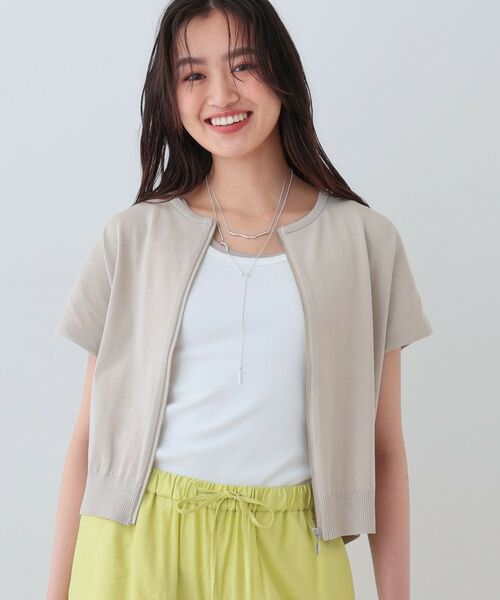 INDIVI / インディヴィ ニット・セーター | 【洗える】ブルゾン風ジップニットベスト | 詳細10