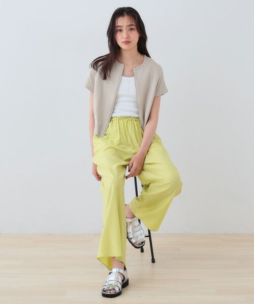 INDIVI / インディヴィ ニット・セーター | 【洗える】ブルゾン風ジップニットベスト | 詳細12