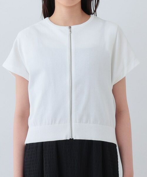INDIVI / インディヴィ ニット・セーター | 【洗える】ブルゾン風ジップニットベスト | 詳細14