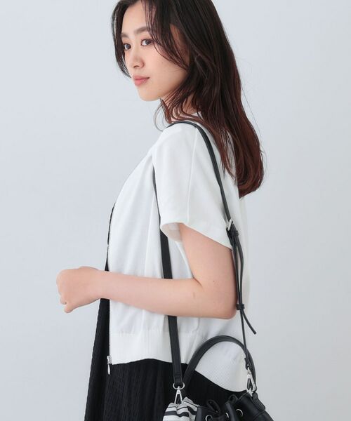 INDIVI / インディヴィ ニット・セーター | 【洗える】ブルゾン風ジップニットベスト | 詳細2