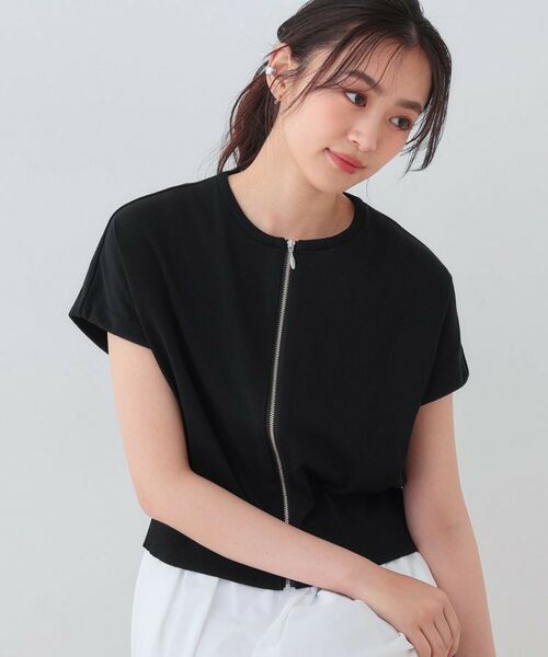 INDIVI / インディヴィ ニット・セーター | 【洗える】ブルゾン風ジップニットベスト | 詳細6